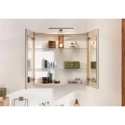 Spiegelschrank 'Compact Line' braun 70 x 68 x 15,6 cm
