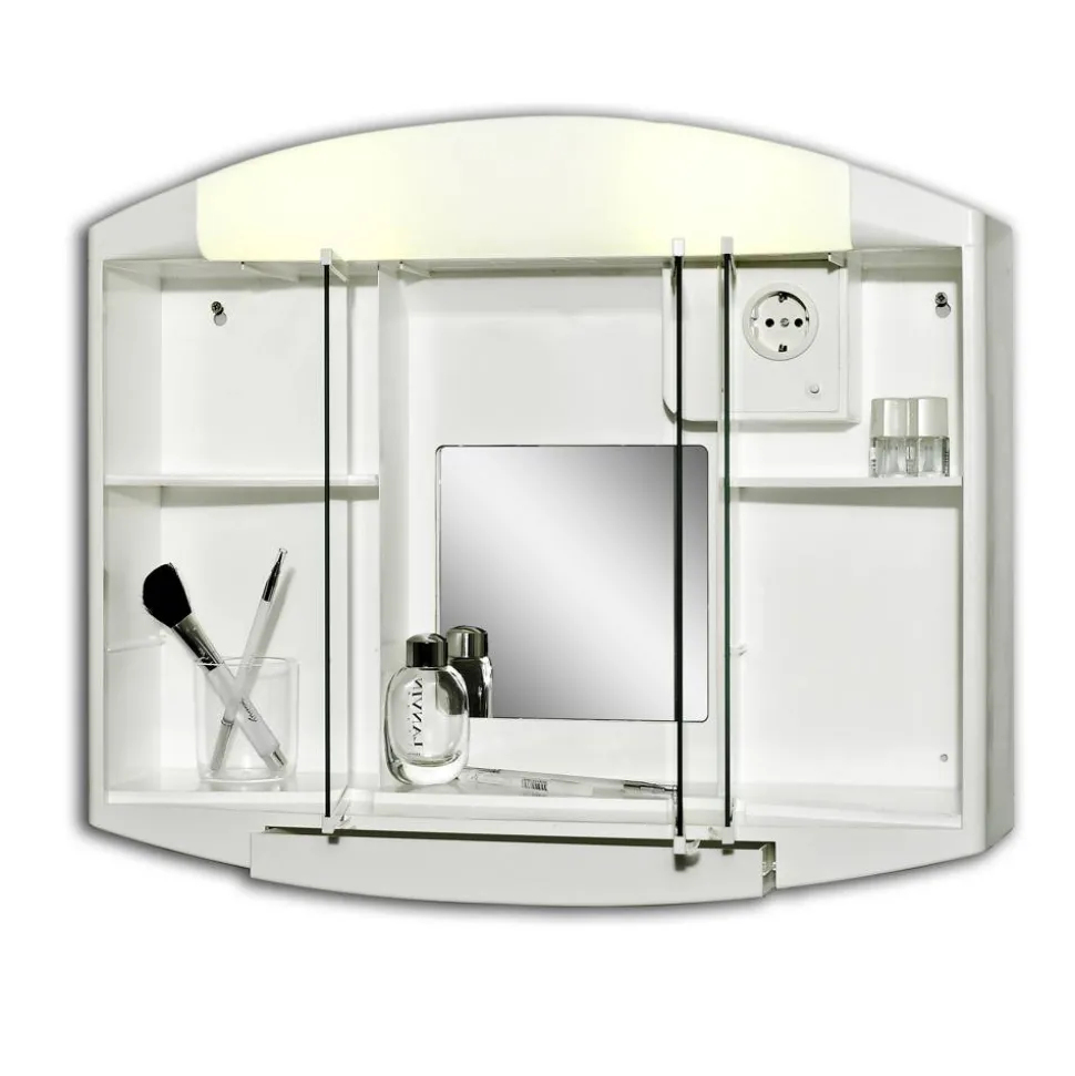 Spiegelschrank 'Elda' weiß Hochglanz 59 x 49 x 15,5 cm