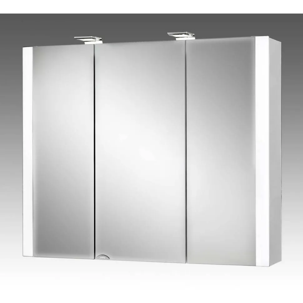 Spiegelschrank 'Jarvis' weiß Hochglanz 80 x 69 x 17 cm