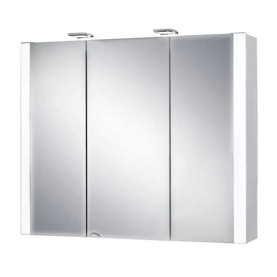 Spiegelschrank 'Jarvis' weiß Hochglanz 80 x 69 x 17 cm