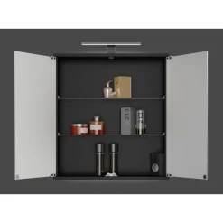 Spiegelschrank 'Kandi' schwarz Hochglanz 60 x 70,2 x 19,4 cm