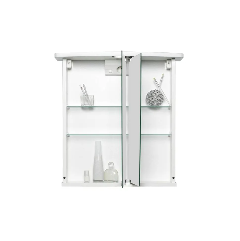Spiegelschrank 'Numa LED' weiß matt 58 x 59,5 x 23 cm