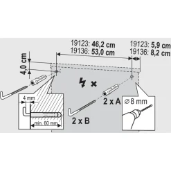Spiegelschrank 'Numa LED' weiß matt 58 x 59,5 x 23 cm