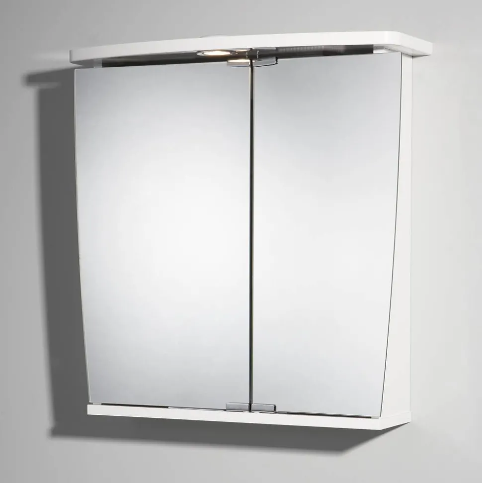 Spiegelschrank 'Numa LED' weiß matt 58 x 59,5 x 23 cm