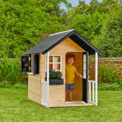 Spielhaus 'Holli' naturfarben/schwarz 137 x 121 x 140 cm