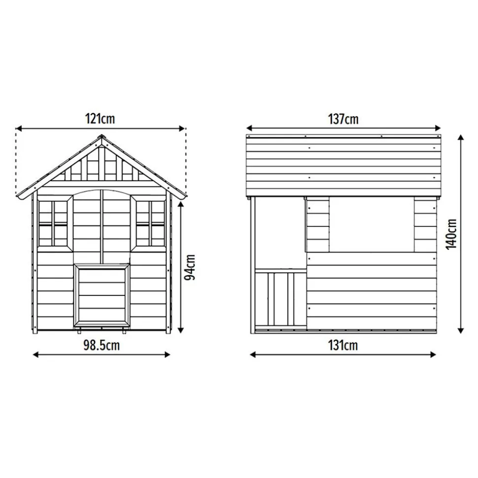 Spielhaus 'Valli' grau/weiß 137 x 121 x 140 cm