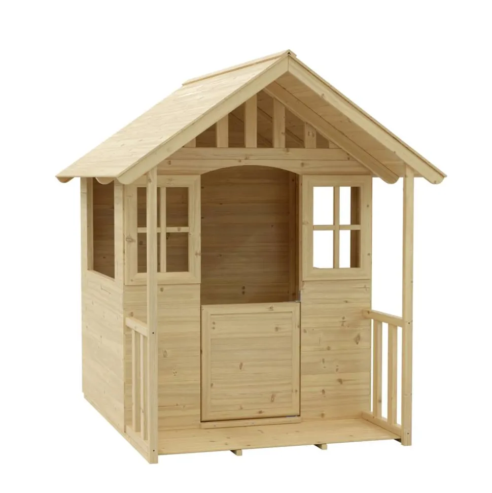 Spielhaus 'Villa' naturfarben 137 x 121 x 140 cm