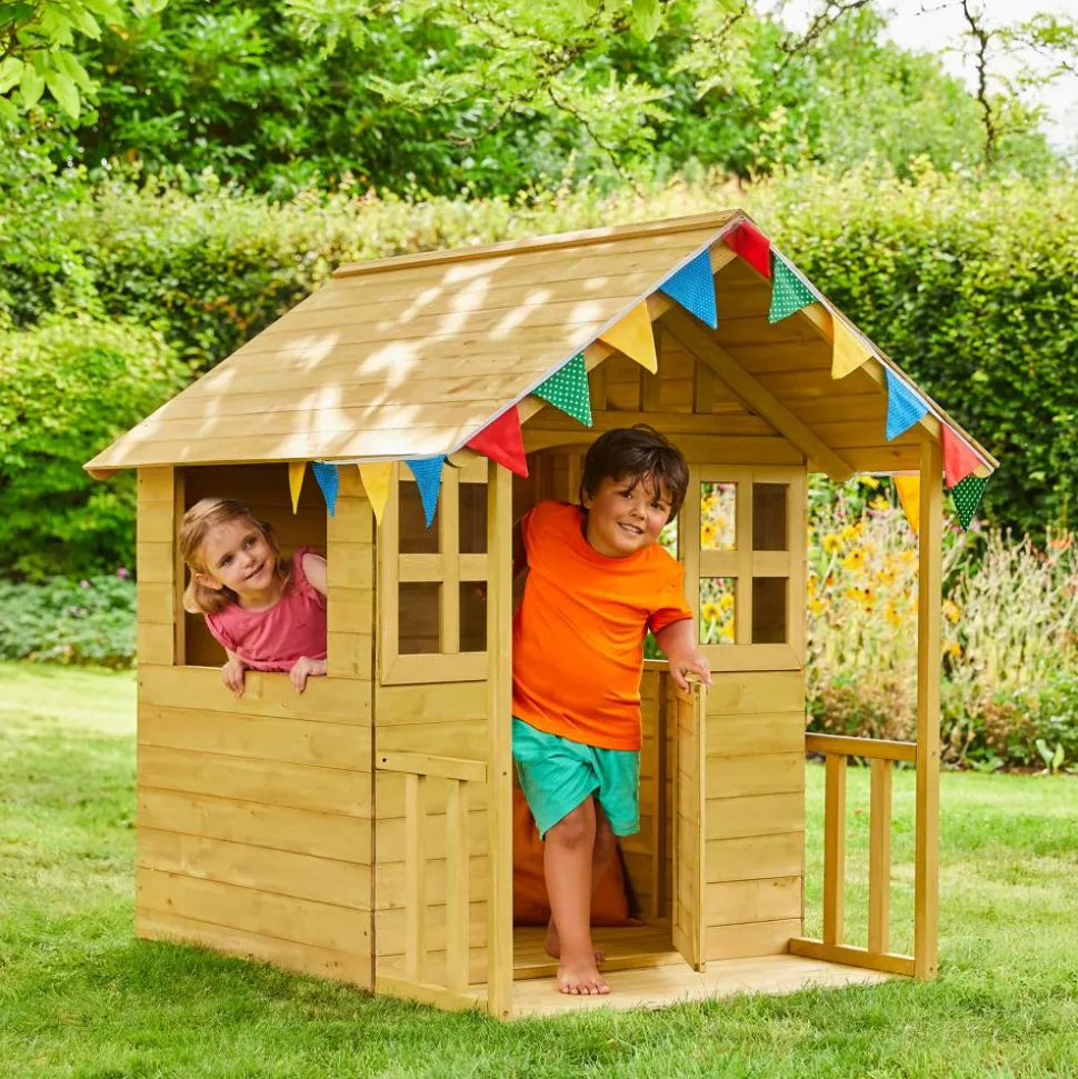 Spielhaus 'Villa' naturfarben 137 x 121 x 140 cm