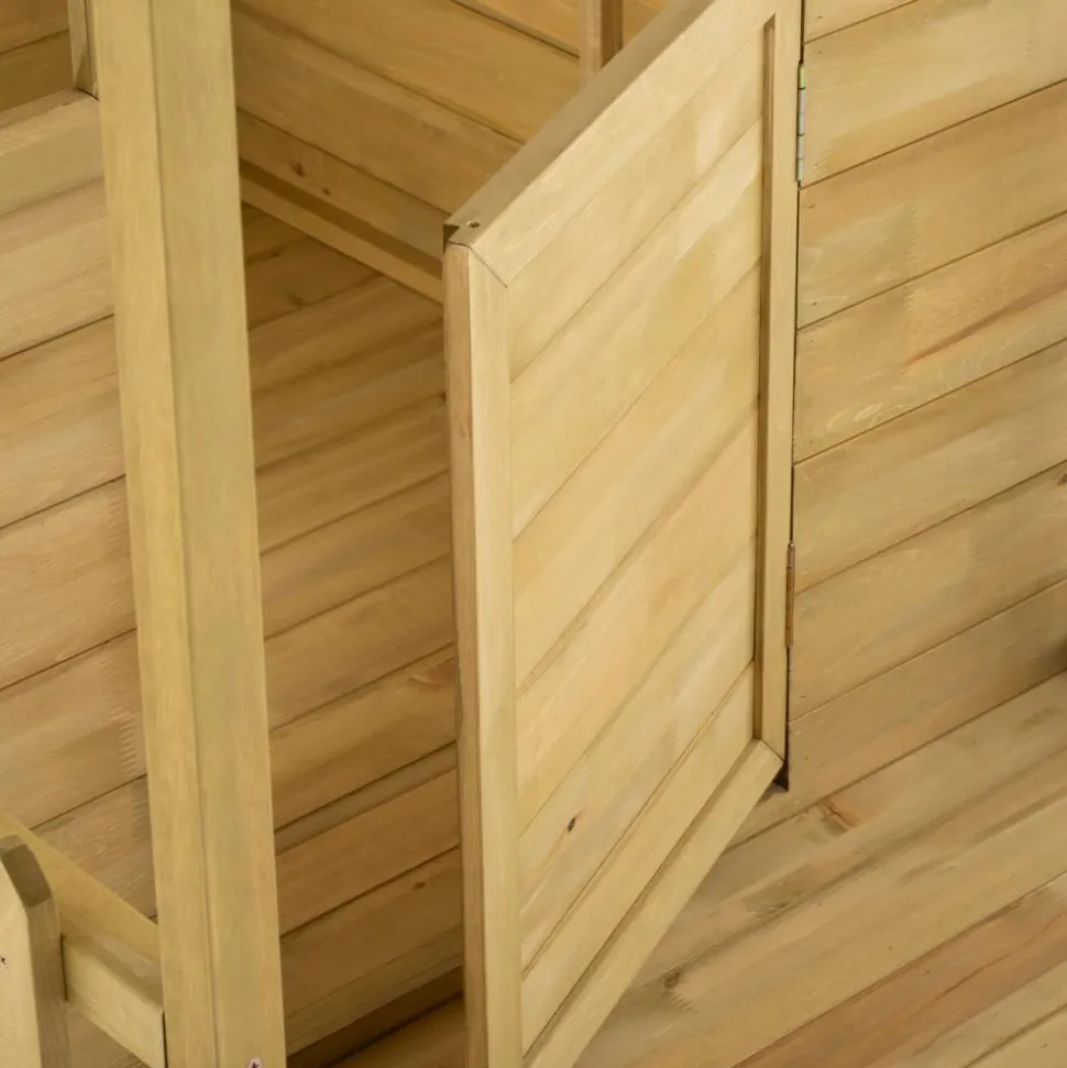 Spielhaus 'Villa' naturfarben 137 x 121 x 140 cm