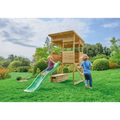 Spielhaus 'Wildnis' naturfarben 167 x 205 x 220 cm