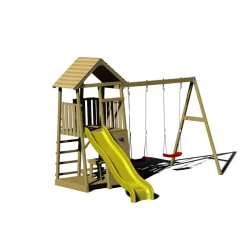 Spielturm 'Giraffe' Natur Kiefernholz 280 x 340 x 270 cm