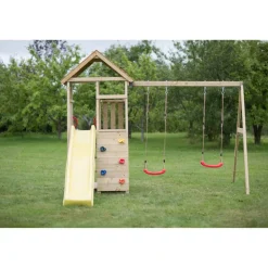 Spielturm 'Giraffe' Natur Kiefernholz 280 x 340 x 270 cm