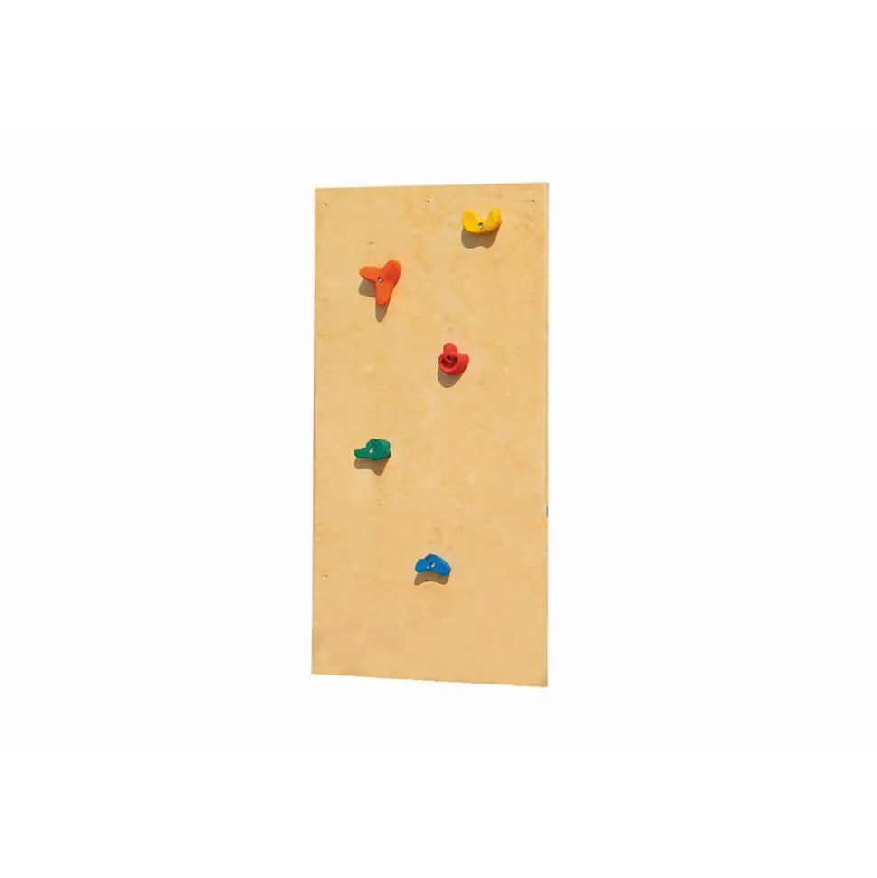 Spielturm 'Ida' naturbelassen mit Kletterwand, Rutsche blau 200 x 394 x 345 cm