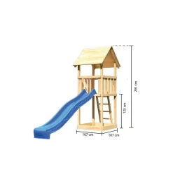 Spielturm 'Lotti' 107 x 291 cm naturbelassen