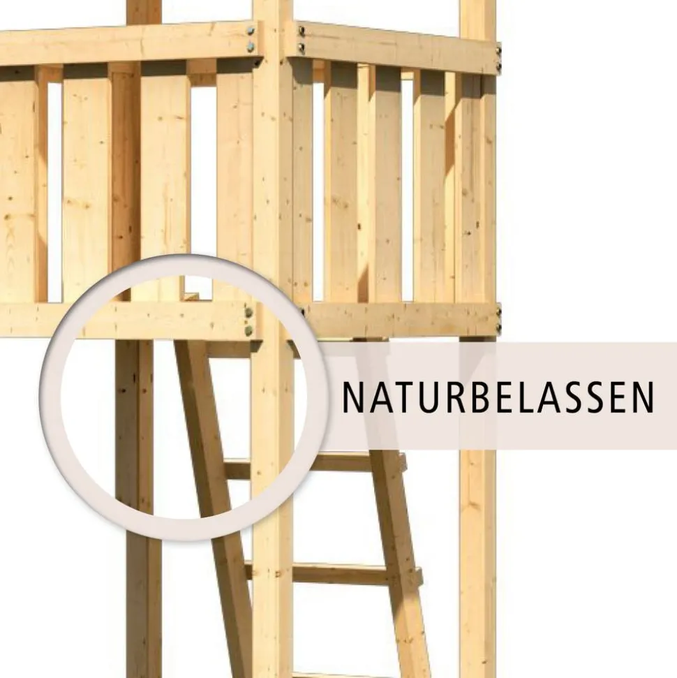 Spielturm 'Lotti' 107 x 291 cm naturbelassen