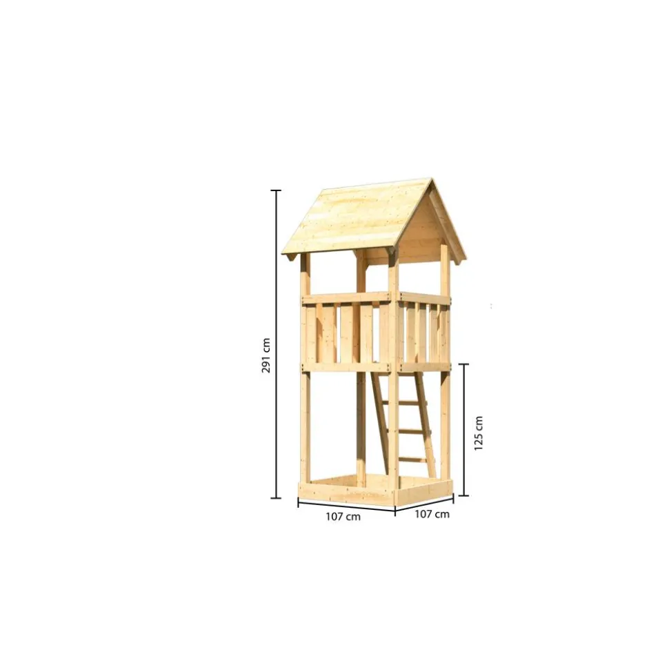 Spielturm 'Lotti' naturbelassen 107 x 107 x 291 cm