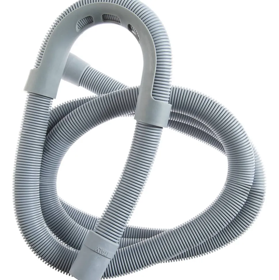 Spiral-Ablaufschlauch mit Bogen 200 cm, für Wasch- und Spülmaschine