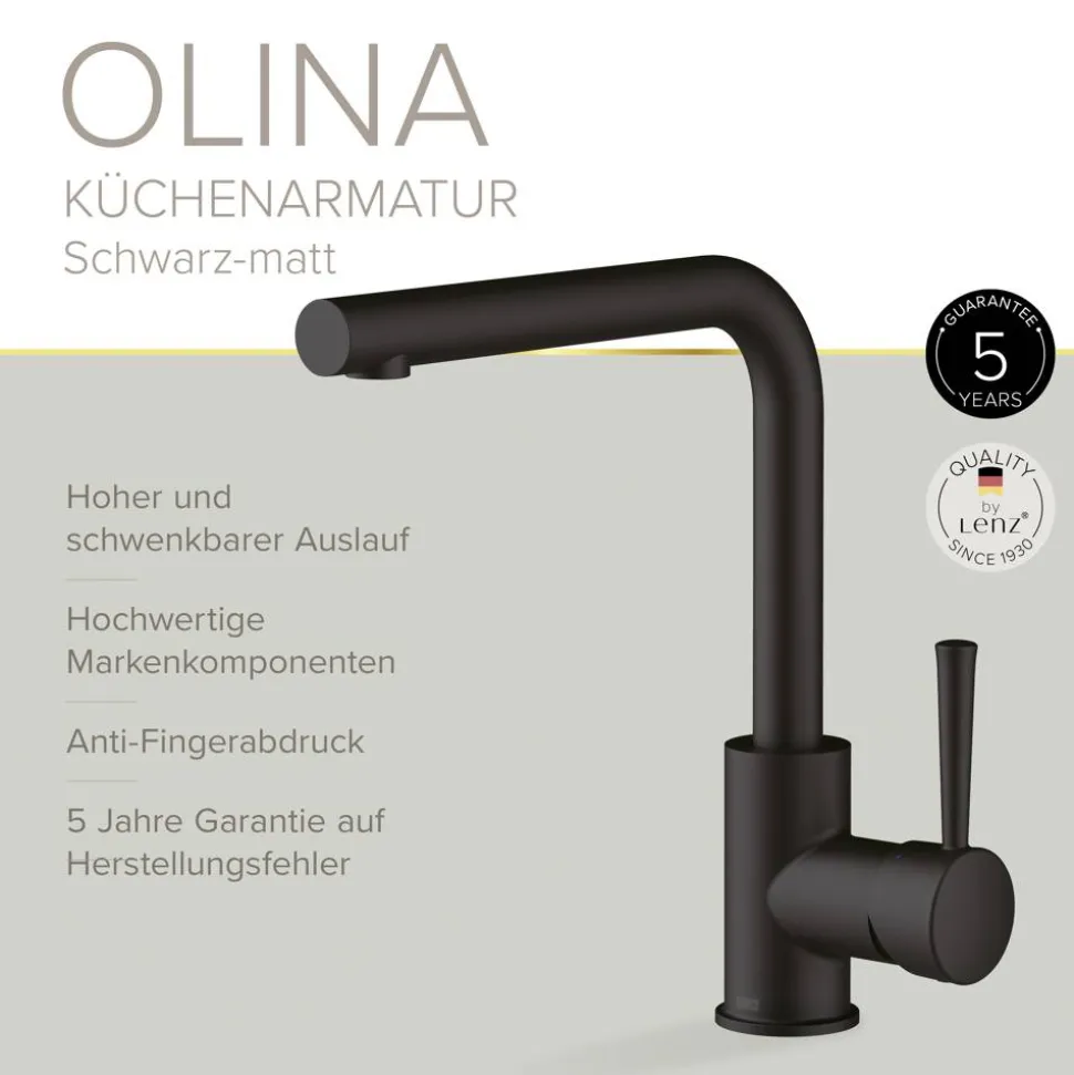 Spültischarmatur 'Olina' schwarz