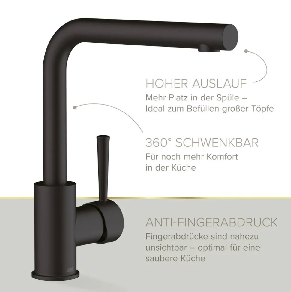 Spültischarmatur 'Olina' schwarz