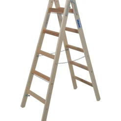 Sprossenstehleiter 'Stabilo' Holz 2 x 5 Stufen