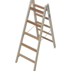 Sprossenstehleiter 'Stabilo' Holz 2 x 5 Stufen