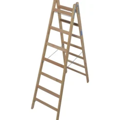 Sprossenstehleiter 'Stabilo' Holz 2 x 7 Stufen