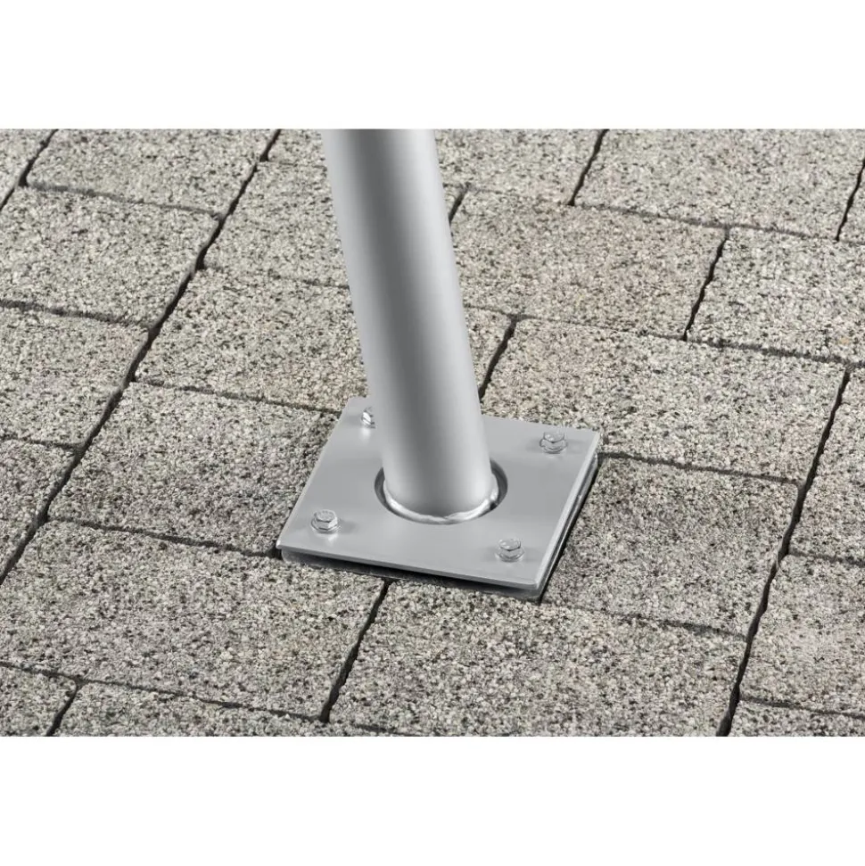 Stahlmast silberfarben für Sonnensegel Ø 240 cm