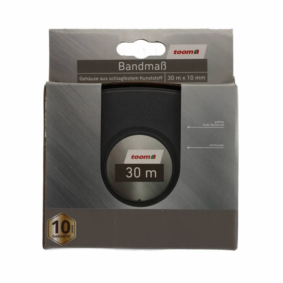 Stahlrollmaßband mit Kurbel 30 m