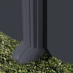 Stahlwandpool-Set 'Anthracite' oval 500 × 375 × 132 cm, mit Seitenstützen