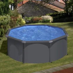 Stahlwandpool-Set 'Anthracite' Ø 300 × 120 cm