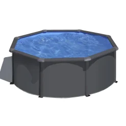 Stahlwandpool-Set 'Anthracite' Ø 300 × 120 cm
