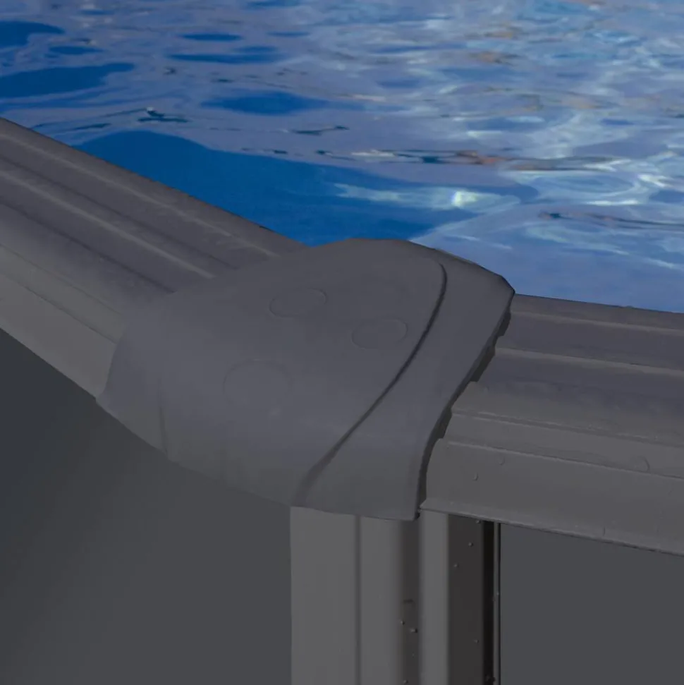 Stahlwandpool-Set 'Anthracite' Ø 300 × 120 cm