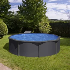 Stahlwandpool-Set 'Anthracite' Ø 460 × 120 cm