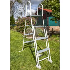Stahlwandpool-Set 'Atlantis' 634 x 575 x 132 cm mit Sicherheitsleiter und Sandfilteranlage