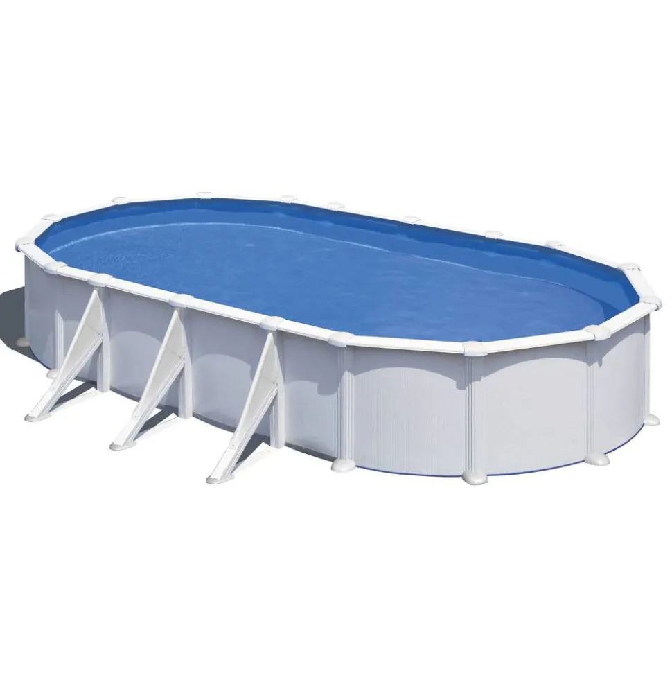 Stahlwandpool-Set 'Atlantis' 744 x 575 x 132 cm mit Sicherheitsleiter und Sandfilteranlage