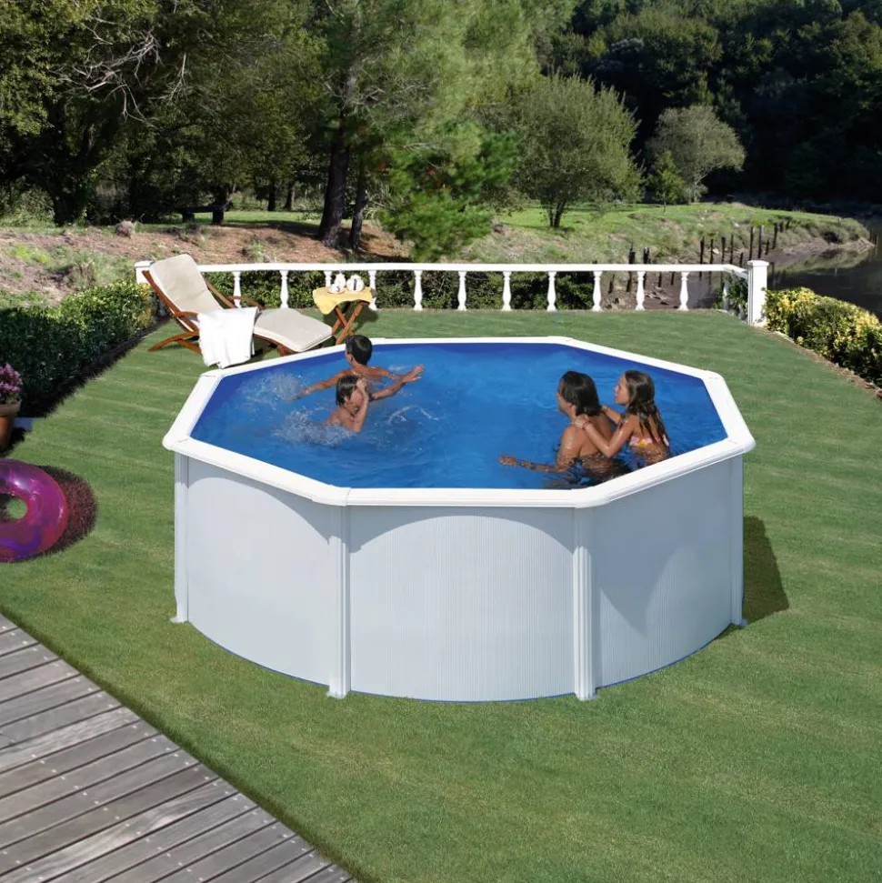 Stahlwandpool-Set 'Fidji' Ø 300 x 120 cm mit Sicherheitsleiter und Sandfilteranlage