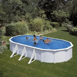 Stahlwandpool-Set 'Fidji' 610 x 375 x 120 cm mit Sicherheitsleiter und Sandfilteranlage