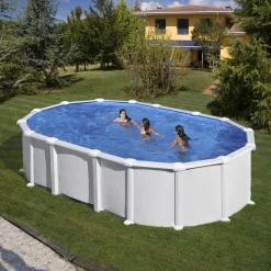 Stahlwandpool-Set 'Haiti' 634 x 399 x 132 cm mit Sicherheitsleiter und Sandfilteranlage