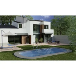 Stahlwandpool-Set 'Moorea' 700 x 320 x 150 cm mit Trittleiter und Sandfilter