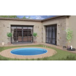 Stahlwandpool-Set 'Moorea' Ø 420 x 150 cm mit Trittleiter und Sandfilter