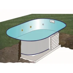 Stahlwandpool-Set 'Sumatra' 700 x 320 x 120 cm mit Trittleiter und Sandfilteranlage