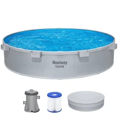 Stahlwandpool-Set 'Tanx™' grau mit Filterpumpe Ø 305 x 61 cm