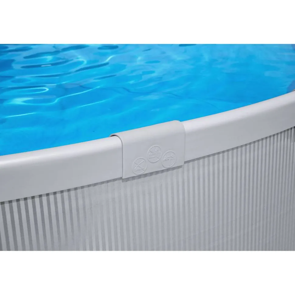 Stahlwandpool-Set 'Tanx™' grau mit Filterpumpe Ø 305 x 61 cm