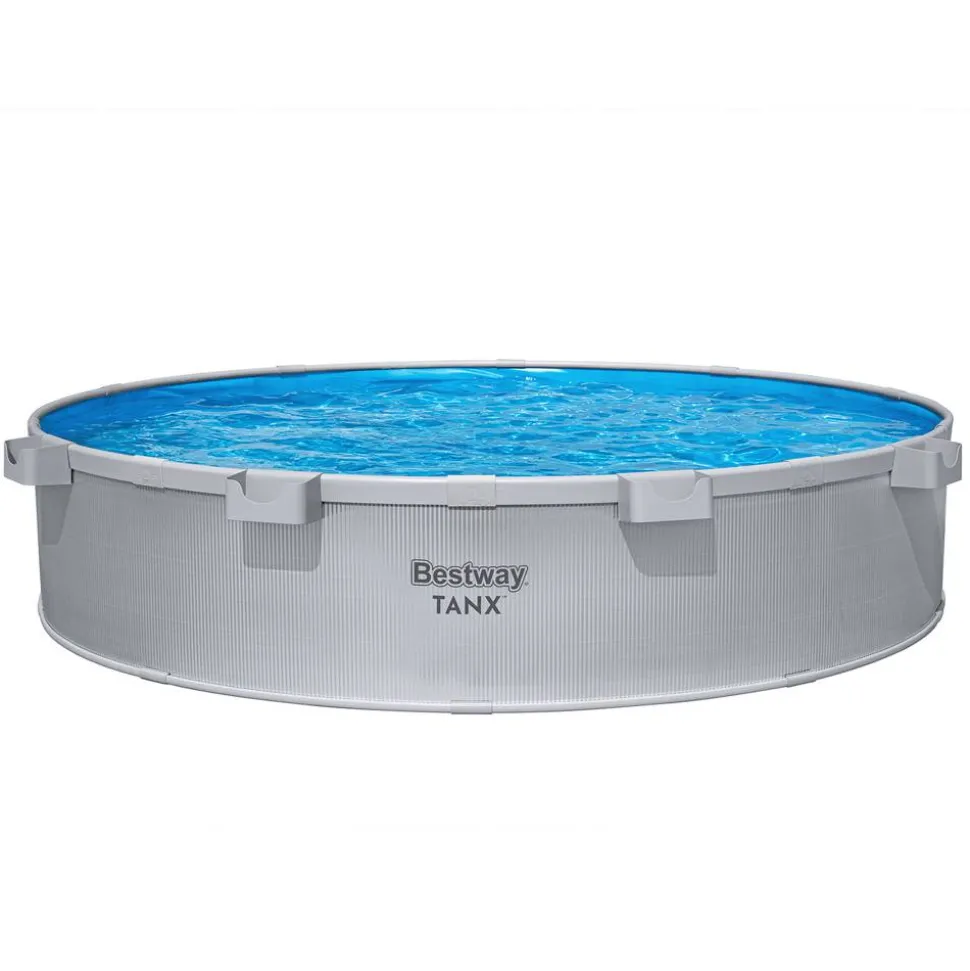 Stahlwandpool-Set 'Tanx™' grau mit Filterpumpe Ø 305 x 61 cm