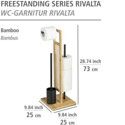 Stand WC-Garnitur 'Allegre' 3-in-1 Bambus/Rattan
