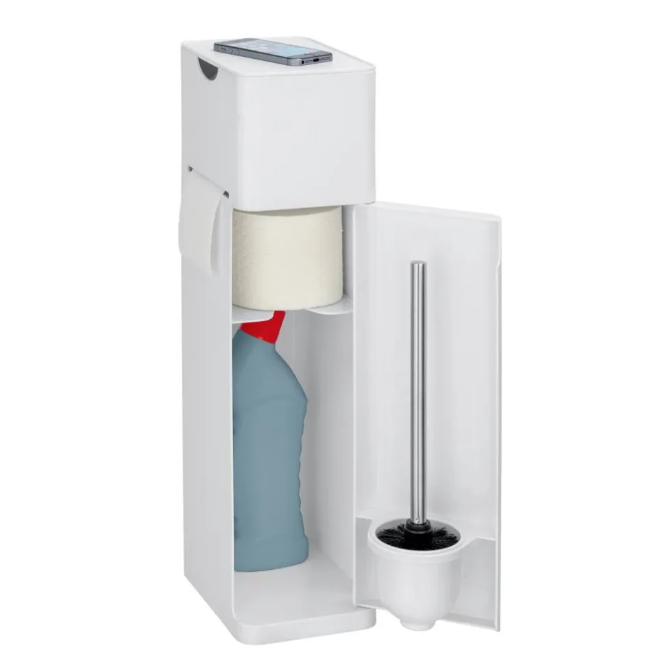 Stand WC-Garnitur 'Imon' 6-in-1 matt weiß mit Ablage