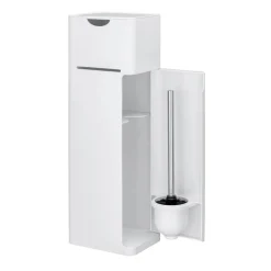 Stand WC-Garnitur 'Imon' 6-in-1 matt weiß mit Ablage