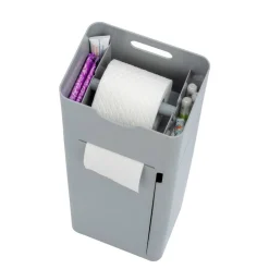 Stand WC-Garnitur 'Imon' 6-in-1 matt grau mit Ablage