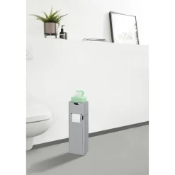 Stand WC-Garnitur 'Imon' 6-in-1 matt grau mit Ablage