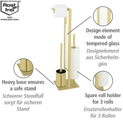 Stand WC-Garnitur 'Rivalta' 3-in-1 goldfarben
